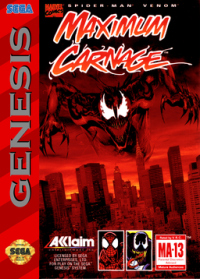 Spiderman Venom: Maximum Carnage JP Sega Mega Drive JP box art